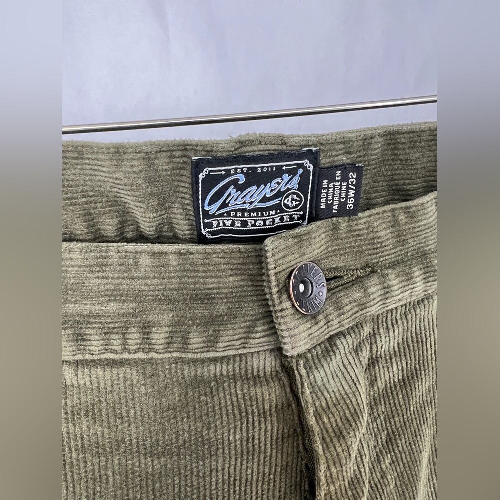 Grayers Olive Corduroy Straight Pants - Picture 5 of 7